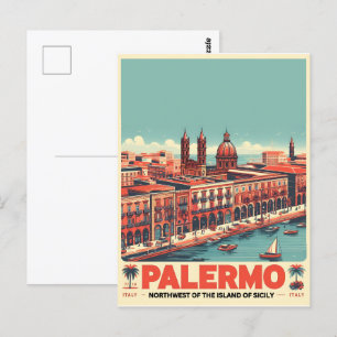 Postal Regalos de recuerdo de Palermo sicily italiano
