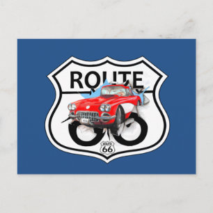 Postal Regalos de señas de la ruta 66