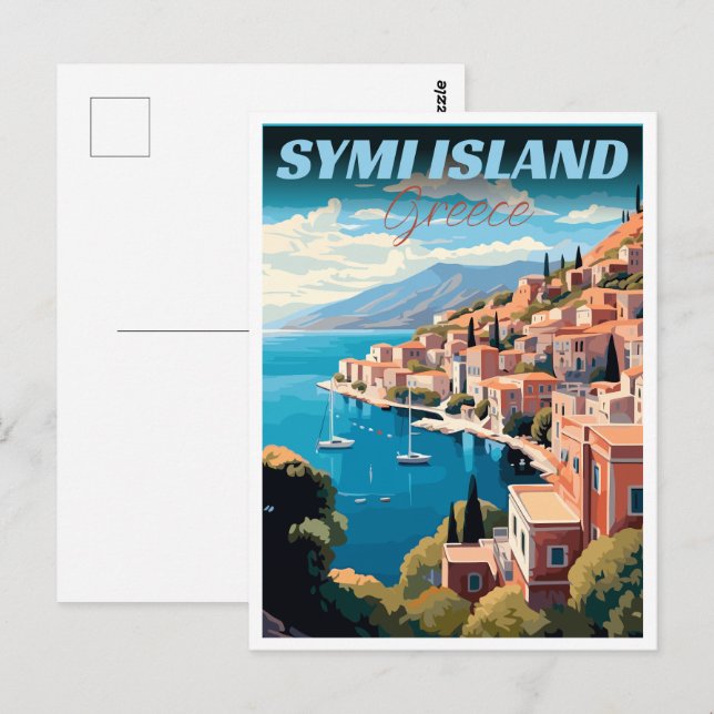 Postal Regalos de Symi Island en Grecia (Anverso / Reverso)