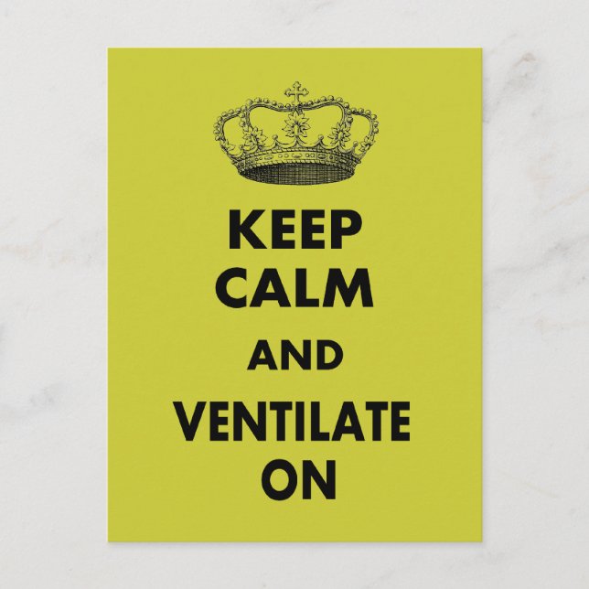 Postal Regalos de Terapia Respiratoria "Mantengan la calm (Anverso)