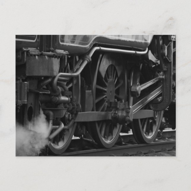 Postal Regalos de trenes de locomotoras con motor de vapo (Anverso)