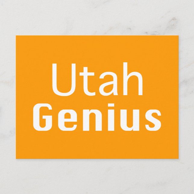 Postal Regalos de Utah Genius (Anverso)