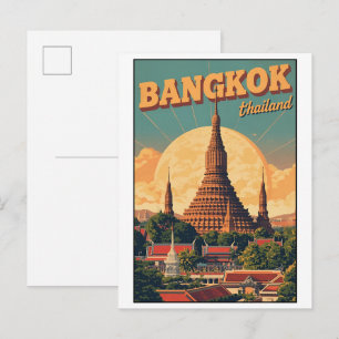 Postal regalos de viaje Bangkok ciudad Wat Arun - Tailand