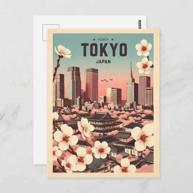 Postal Regalos de viaje de Tokio Japón (Anverso / Reverso)