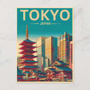 Postal Regalos de viaje de Tokio Japón
