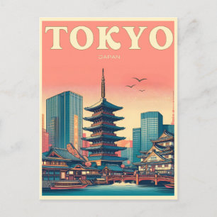 Postal Regalos de viaje de Tokio Japón