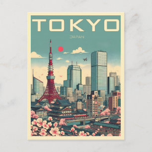 Postal Regalos de viaje de Tokio Japón