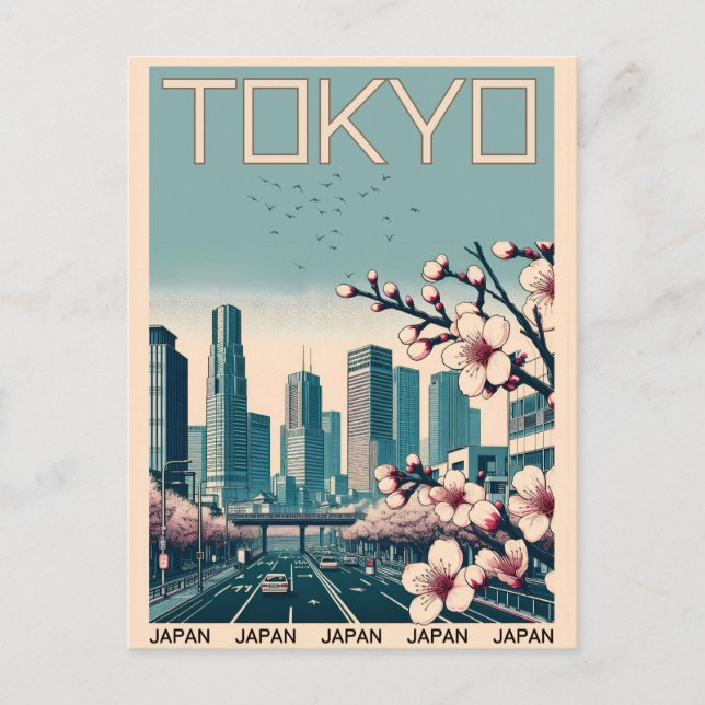 Postal Regalos de viaje de Tokio Japón (Anverso)