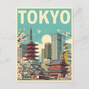 Postal Regalos de viaje de Tokio Japón