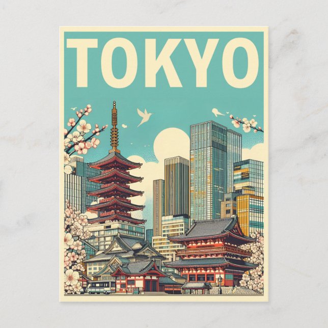 Postal Regalos de viaje de Tokio Japón (Anverso)