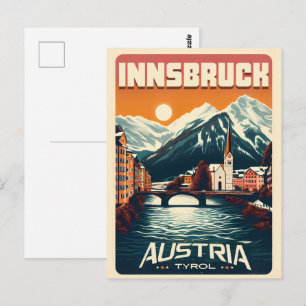 Postal Regalos de viaje retro Innsbruck Tirol - Alpes aus