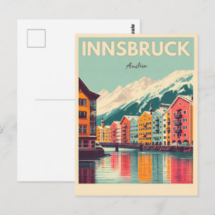 Postal Regalos de viaje retro Innsbruck Tirol - Alpes aus