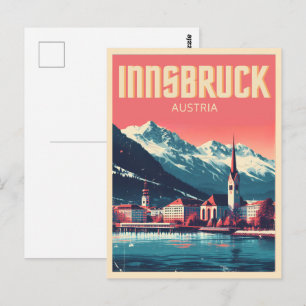 Postal Regalos de viaje retro Innsbruck Tirol - Alpes aus