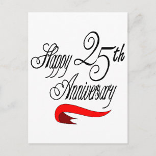 Postal Regalos del 25° Aniversario del Boda