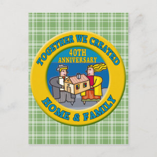 Postal Regalos del 40° Aniversario del Boda