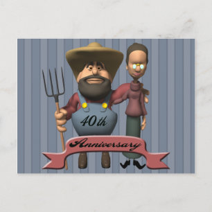 Postal Regalos del 40° Aniversario del Boda