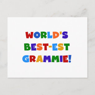 Postal Regalos del Mejor-est Grammie del mundo brillante