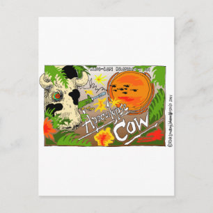 Postal Regalos Divertidos Apocalypse Cow Camisetas Tarjet