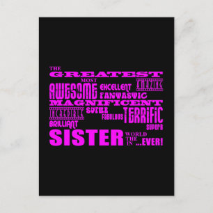 Postal Regalos divertidos para las hermanas: la hermana m