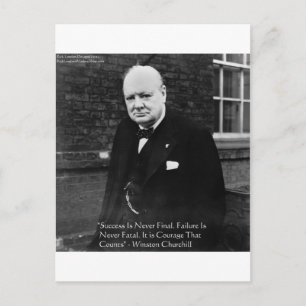 Postal Regalos "El Éxito Nunca es Definitivo" de Winston 