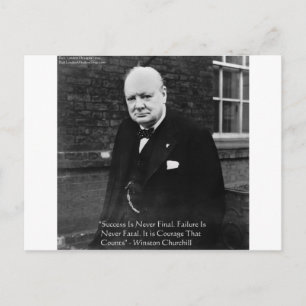 Postal Regalos "El Éxito Nunca es Definitivo" de Winston 