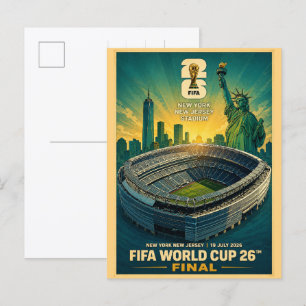 Postal regalos estadio nueva jersey fútbol nueva york 202