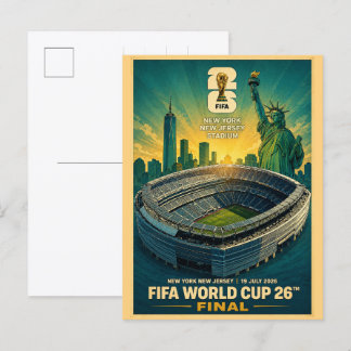 Postal regalos estadio nueva jersey fútbol nueva york 202