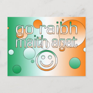 Postal Regalos Gaélicos Irlandeses Gracias / Vete Raibh M