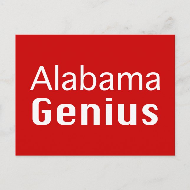 Postal Regalos genios de Alabama (Anverso)