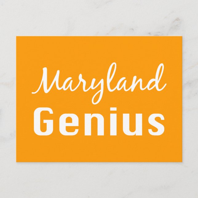 Postal Regalos Genius de Maryland (Anverso)