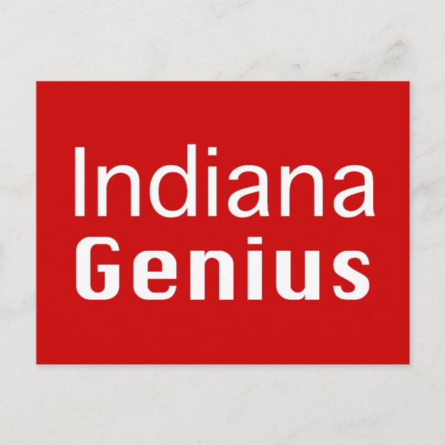 Postal Regalos Indiana Genius (Anverso)