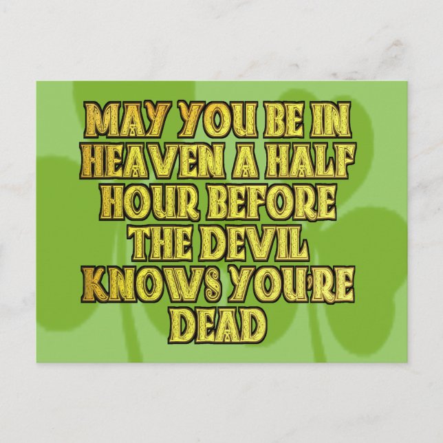 Postal Regalos irlandeses (Anverso)