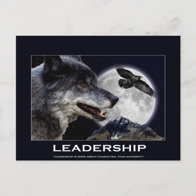 Postal Regalos motivacionales de Wolf y Raven Leadership (Anverso)