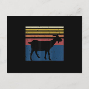 Postal Regalos para amantes de cabras vintage retro diver