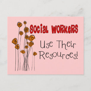 Postal Regalos para trabajadores sociales y camisetas