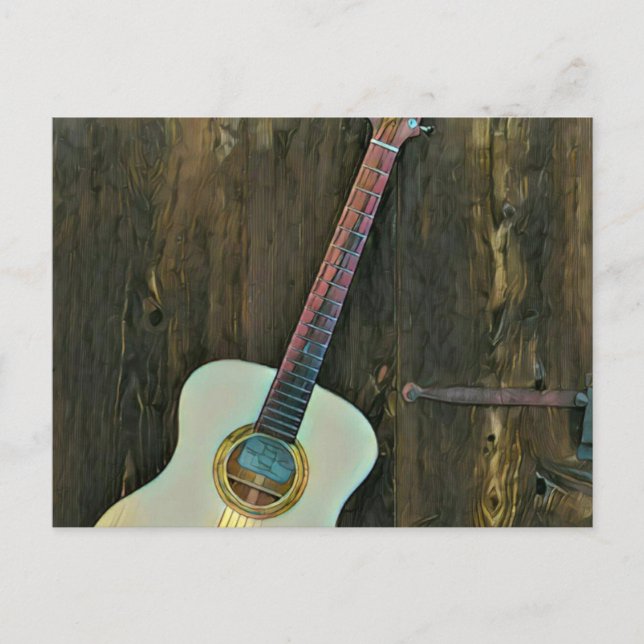 Postal Regalos para un guitarrista músico (Anverso)