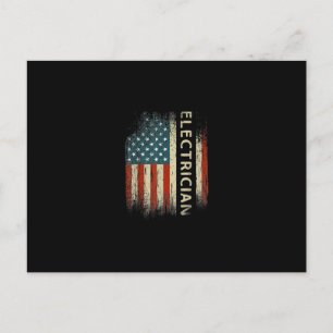 Postal Regalos Patrióticos Para Electricistas Americanos 