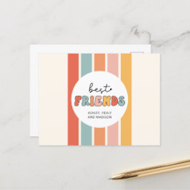 Postal Regalos personalizados retro para mejores amigos B