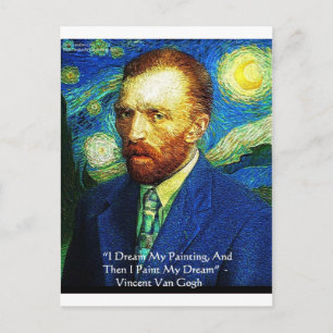 Postal Regalos "Pinta Mis Sueños" de Van Gogh Tazas Tarje