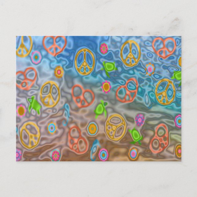 Postal Regalos Retro 60 Pacíficos de ropa de vida oceánic (Anverso)