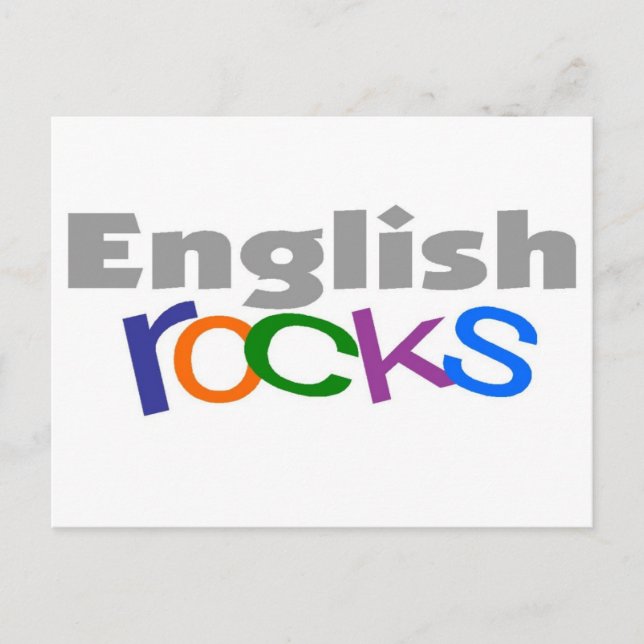 Postal Regalos "rocas inglesas" de profesor de inglés (Anverso)