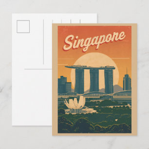 Postal Regalos vintage Marina Bay Sands Singapur