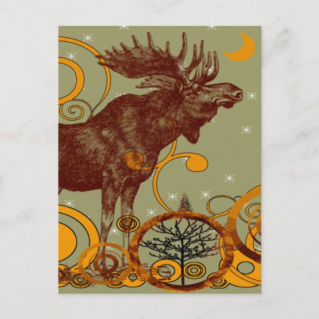 Postal Regalos Vintage Moose (Anverso)