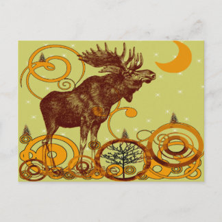 Postal Regalos Vintage Moose
