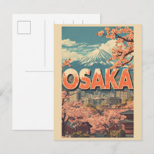 Postal Regalos vintage OSAKA japón isla de Honshu