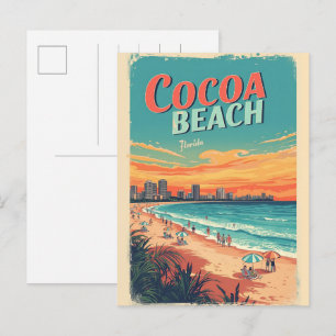 Postal regalos vintage Travel Cocoa Beach Florida westgat