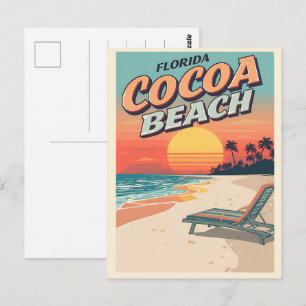 Postal regalos vintage Travel Cocoa Beach Florida westgat