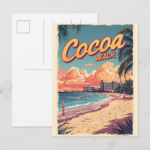 Postal regalos vintage Travel Cocoa Beach Florida westgat