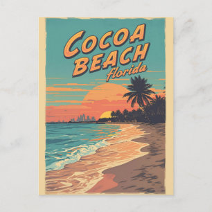 Postal regalos vintage Travel Cocoa Beach Florida westgat