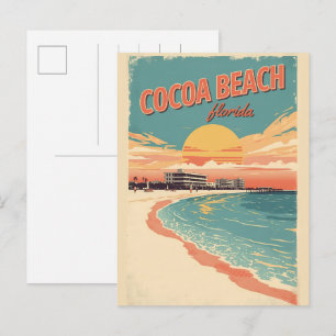 Postal regalos vintage Travel Cocoa Beach Florida westgat
